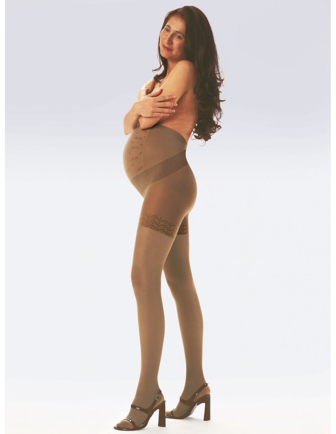 SOLIDEA Rajstopy Wonder Model Maman 140 sheer dla kobiet w ciąży CCL1